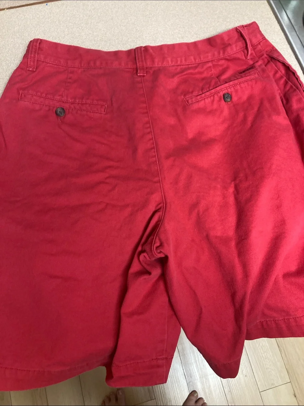Izod Red Flat Front Men's Shorts